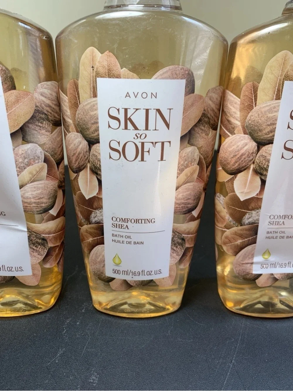 Avon Skin So Soft Comforting Shea Bath Oil (Lot of 4) 500ml/16.9oz